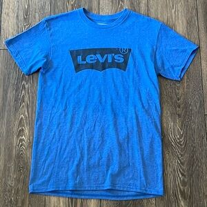 Levi Strauss Blue Short Sleeve Shirt Mens Size Small